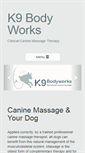 Mobile Screenshot of k9-bodyworks.com